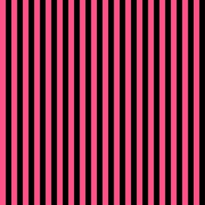 Vertical Stripes Pink and Black Half Inch