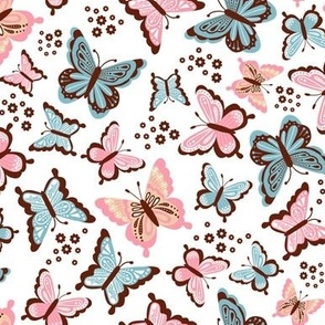 Happy Spring Butterflies V2 - Baby Pink Regular Scale