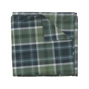Cabincore Deer Textured Plaid - Forest Navy - Jumbo 