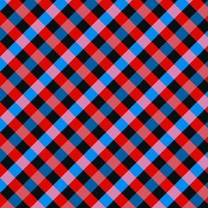 Vibrant red and blue diagonals - medium