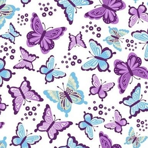 Happy Spring Butterflies Fruity Purple Regular Scale