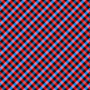 Vibrant red and blue diagonals - small