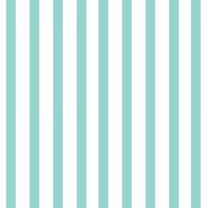 Teal and White Stripe