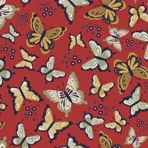 Happy Spring Butterflies Scarlet Garden Regular Scale