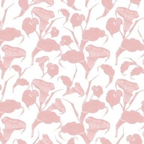 Soft Muted Pink Country Floral, Small Scale