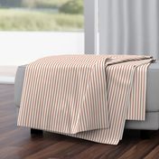 Ticking Stripe: Terra Cotta & Cream Pillow Ticking 