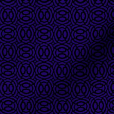 small geometric ovals - rotating - black and deep blue-violet