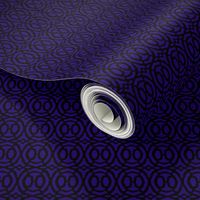 small geometric ovals - stacked - black and deep blue-violet