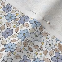 Coastal Charm - blue and beige ditsy liberty floral