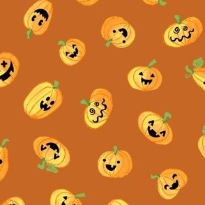 Orange Halloween Pumpkins in Pumpkin Colorway