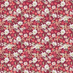 Flannel Flowers Red