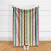 Vertical Colorful Stripes Black White Pink Red Yellow Blue Green - Small