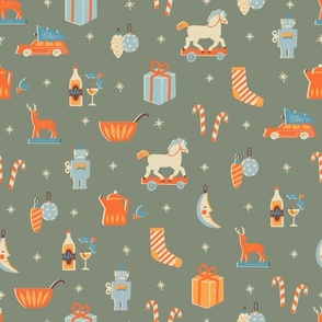 Christmas pattern green