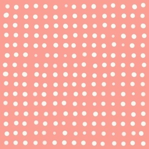 Imperfect dots on pink