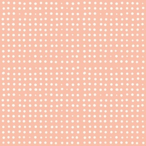 Imperfect dots on dusty pink