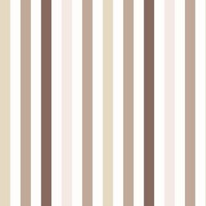 Light  chocolate and coffee  stripes - FABRIC