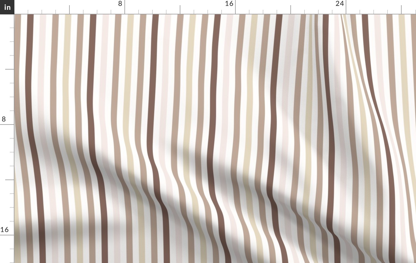 Light  chocolate and coffee  stripes - FABRIC