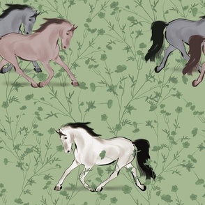 "All My Lovely Horses Running Through the Meadow"