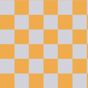 Orange and Grey Checks / Medium