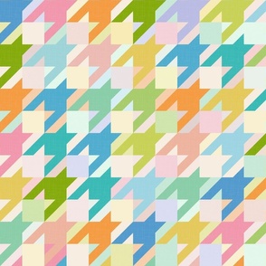 Cheerful Geometry - Pastel Houndstooth Texture / Large