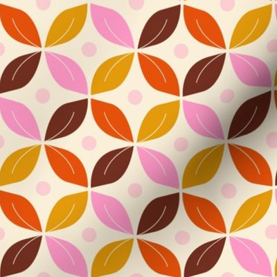 Happy retro circles pink, orange - M