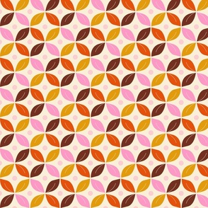 Happy retro circles pink, orange - M