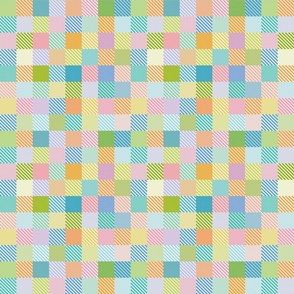 Cheerful Geometry - Pastel Plaid / Medium