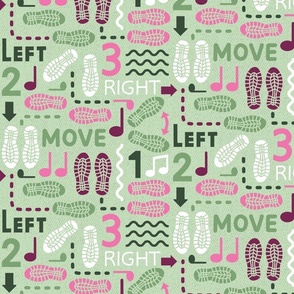 (M) Move your feet - dance steps light green