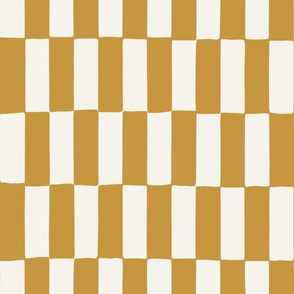 Rectangle Checker Checkerboard Tiles in Golden Spice
