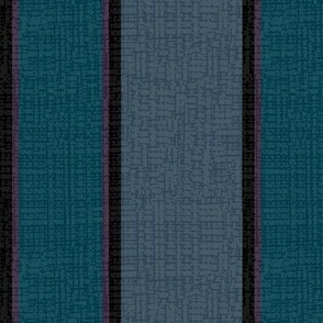 Elegant Stripes (Medium) - Deep Teal, Plum, Black and Blue-Gray  (TBS180)