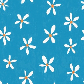 Ocean Daisies-14x14 Daisy Print Fabric