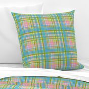 Cheerful Geometry - Pastel Plaid Texture / Medium