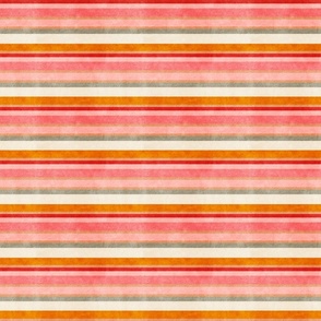 Just Beachy Stripes- Horizontal- Pink Orange Red Coral Fawn Sand White Tan Gray- Regular Scale