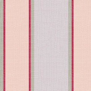 Elegant Stripes (Medium) - Viva Magenta, Peach Pink, Lilac and Gray  (TBS180)