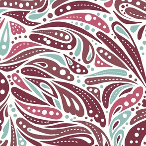 Groovy Splash [wine red / pink] large