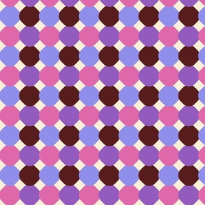 Happy retro Tiles Pink, purple, fuchsia - M