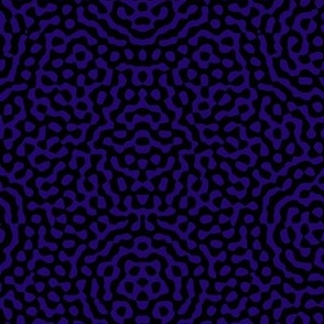 quasicrystal medallions - black and deep blue-violet