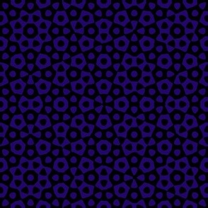 flower diamond quasicrystal - black and deep blue-violet