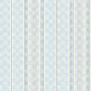 Oxford Stripe - Constellation Aqua Blue, Silvery Blue, Linen White and Wickham Gray    (TBS213)