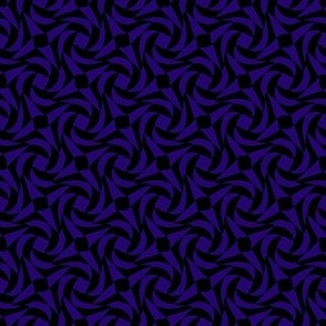 geometric rose - black and deep blue-violet