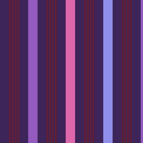 Happy retro Stripes dark Pink, purple, fuchsia - L
