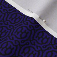 small oval swirls  - black and deep blue-violet