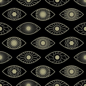 Mystical eyes elegant whimsigothic pattern