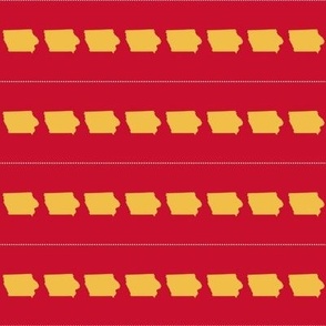 Iowa Red And Gold 2 Inch Strips