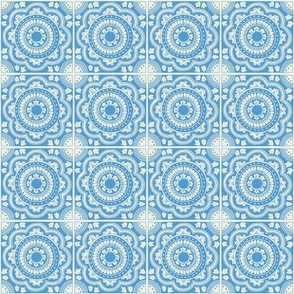 2 inch blue mexican tile