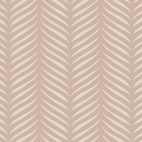 Lau Pama Pink Sand - Palm Leaf Herringbone, Large