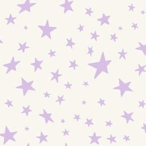 stars pastel purple on cream