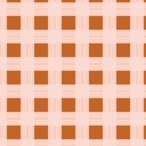 Falltime Plaid Pink and Orange | Simple Plaid Wallpaper