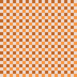 Orange plaid | Checkered Orange Plaid Pattern | Dark and Light Orange Squares Minimal