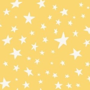 stars cream on muted yellow